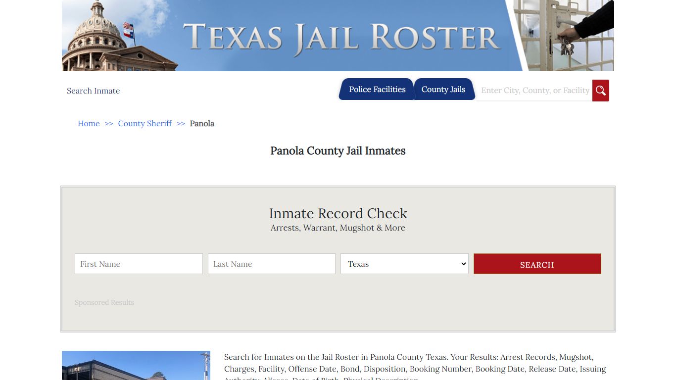 Panola County Jail Inmates - Jail Roster Search