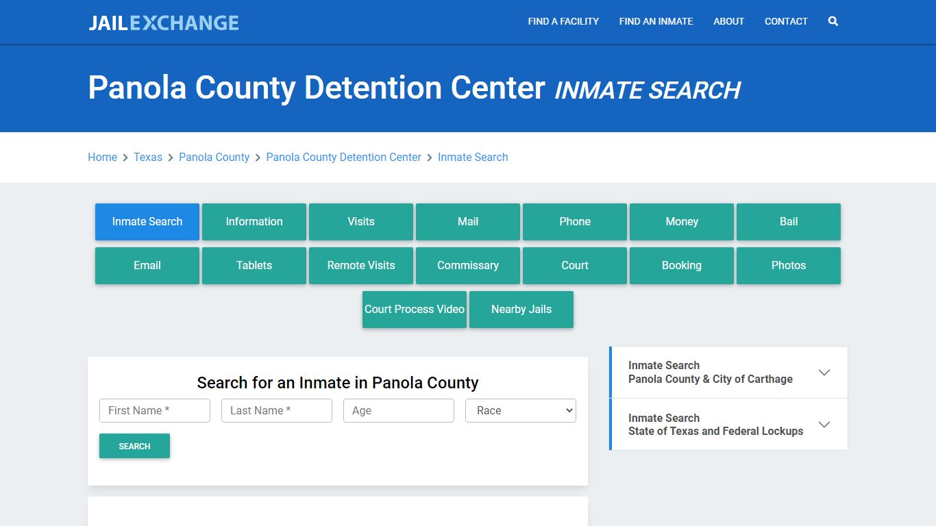 Panola County Detention Center Inmate Search - Jail Exchange